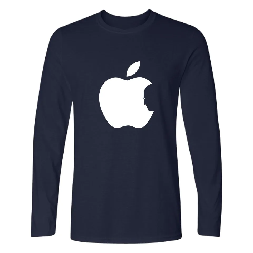 Apple Стив Джобс 4 цвет хлопка с длинным рукавом Футболка Лидер продаж плюс Размеры