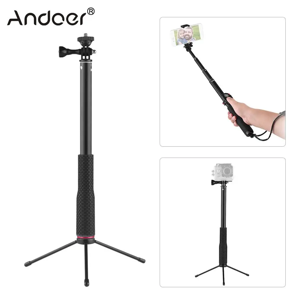 Andoer LDX 808 4 секционная раздвижная селфи палка для GoPro Hero 6 5 3 + Xiaomi yi штатив Палка с
