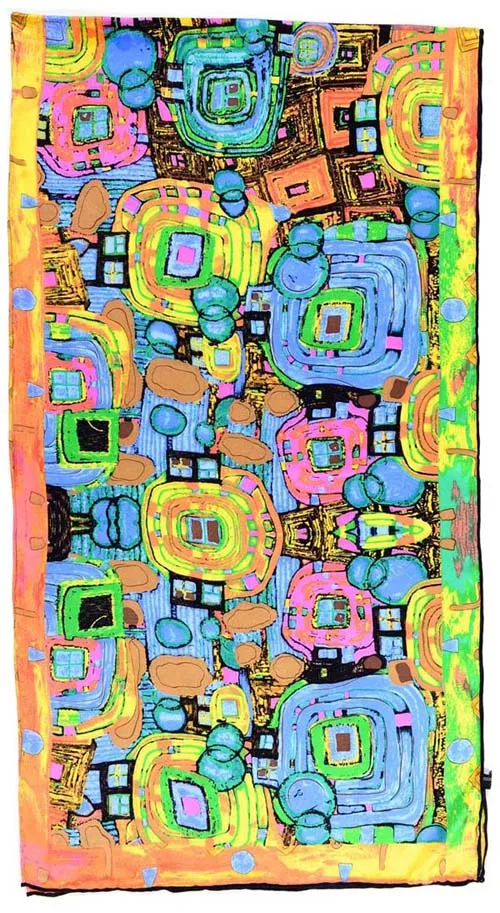 Color18 SALUTTO натуральный шелковый шарф для женщин Ван Гог Картина маслом модный роскошный бренд дизайнер Популярные шарфы женские - Цвет: Color18