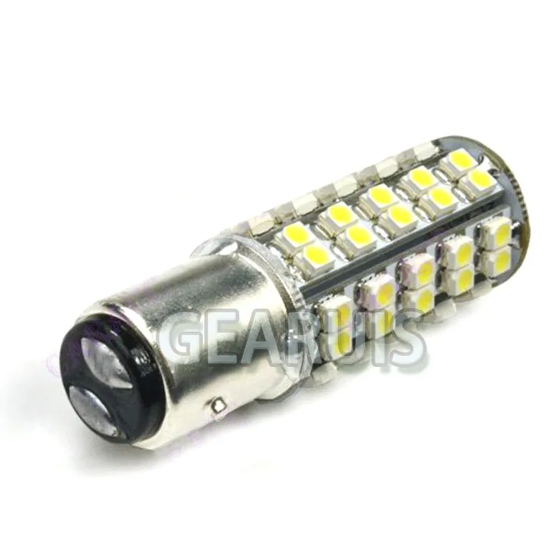Светодиодная автомобильная лампа 10 шт./лот S25 P21W 1156 BA15S 68 SMD1210 3528 поворотный сигнал