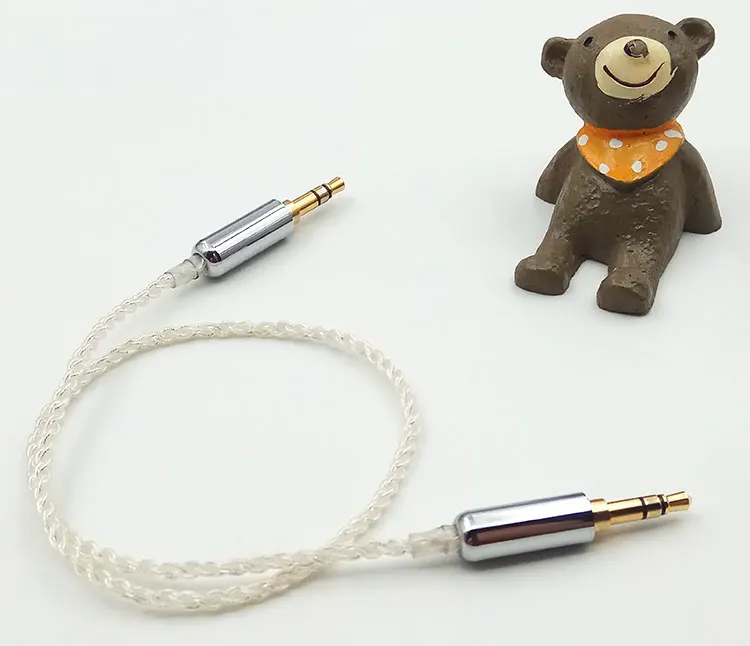Fever 3 5 мм Штекерный кабель AUX посеребренный кабель|silver plated cable|3.5mm malecable silver |