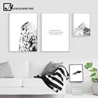 NICOLESHENTING белая сова Снежная гора Холст плакат пейзаж настенные художественные принты скандинавский стиль картина украшение для дома