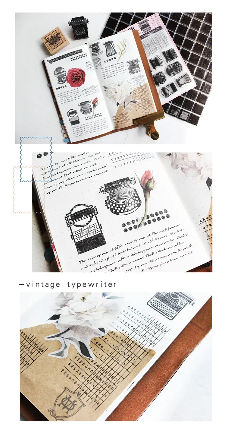 Moodtape винтажный прозрачный Штамп для DIY скрапбукинга/фотоальбома декоративный прозрачный штамп ПЕЧАТНАЯ МАШИНКА номер резиновый штамп печать