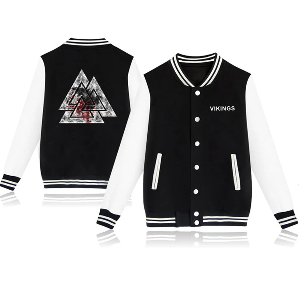 Harajuku VIKINGS Мужские Бейсбольные куртки Kpop забавные мужские/женские Уличная Homme