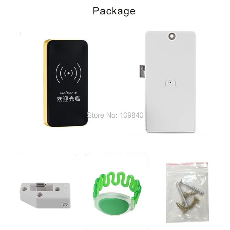 

2020 125khz Zinc Alloy Electronic Cabinet Drawer Lock with EM master wristband card safe for Sauna Fitness Shower Room