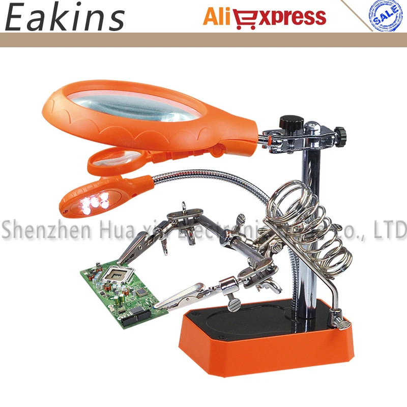 

Repair Tools Led Light Desk Magnifier Lamp 2.5X 7.5X 10X Magnifier Glass With Led Light Adjustable Clamp For Suitable Angle