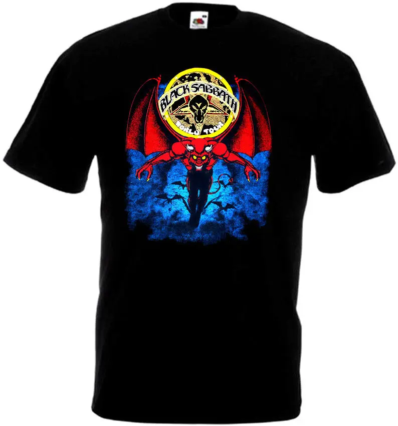 Black Sabbath Mob Rules Tour 1981 футболка черный плакат все размеры S... 5XL|Мужские футболки| |
