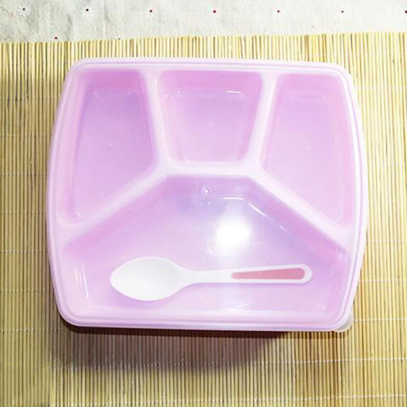 Ланч-бокс 4 слота практичный герметичный контейнер для еды Портативный хорошего