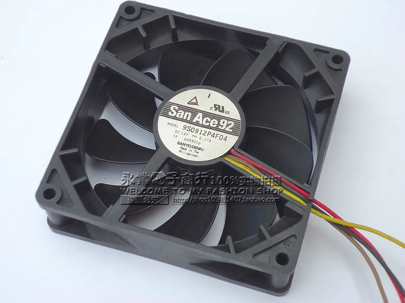 Вентилятор охлаждения сервера Sanyo Denki 9S0912P4F04 DC 12V 0.17A 92x92x25 мм