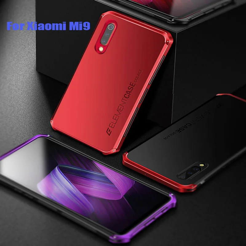 LONGNEWS For Xiaomi 9 6.39 inch case Metal Aluminum frame cover Scrub phone cases for MI Gift Tempered Glass |