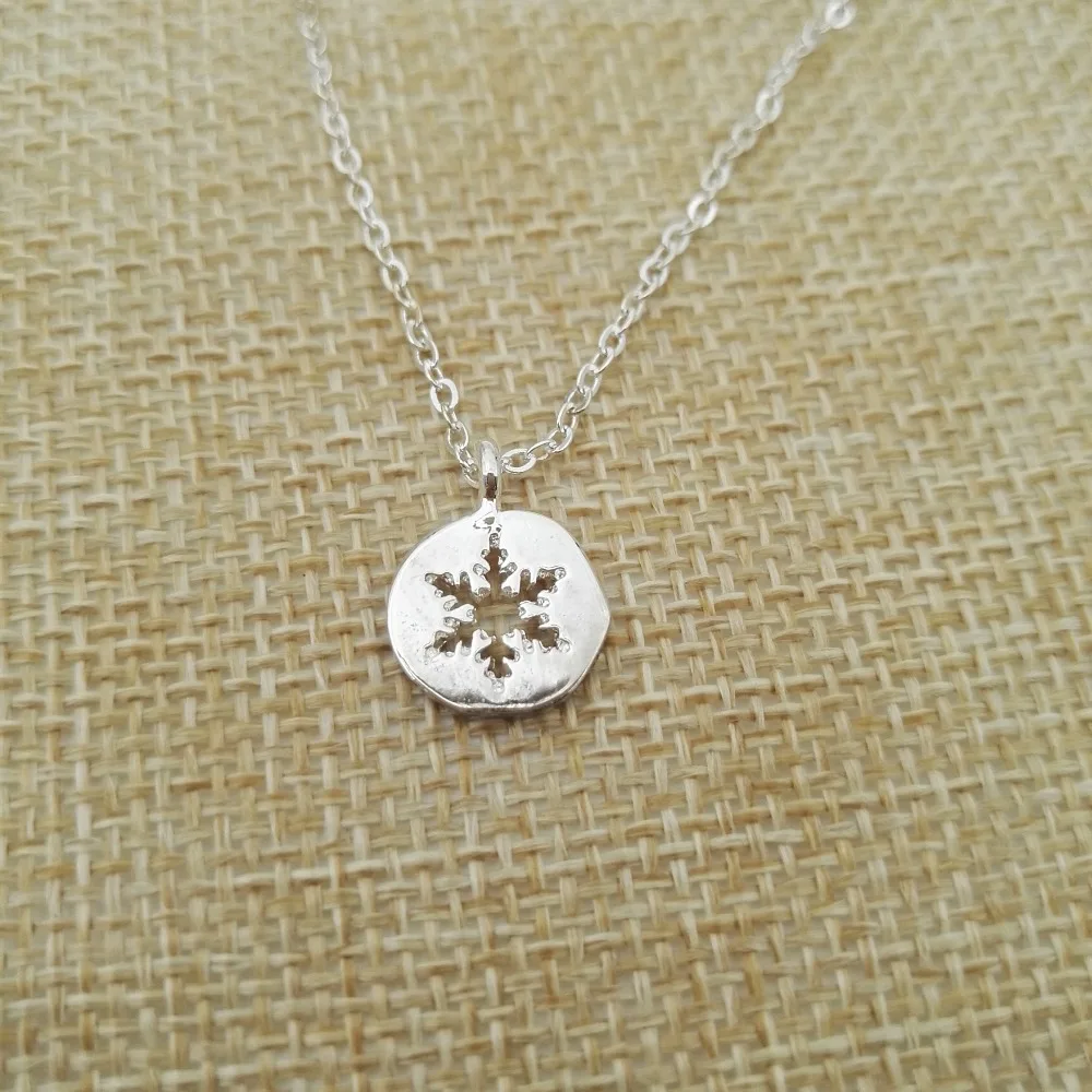 2016 новое модное ожерелье в виде снежинки зимнее ювелирное изделие миниатюрное