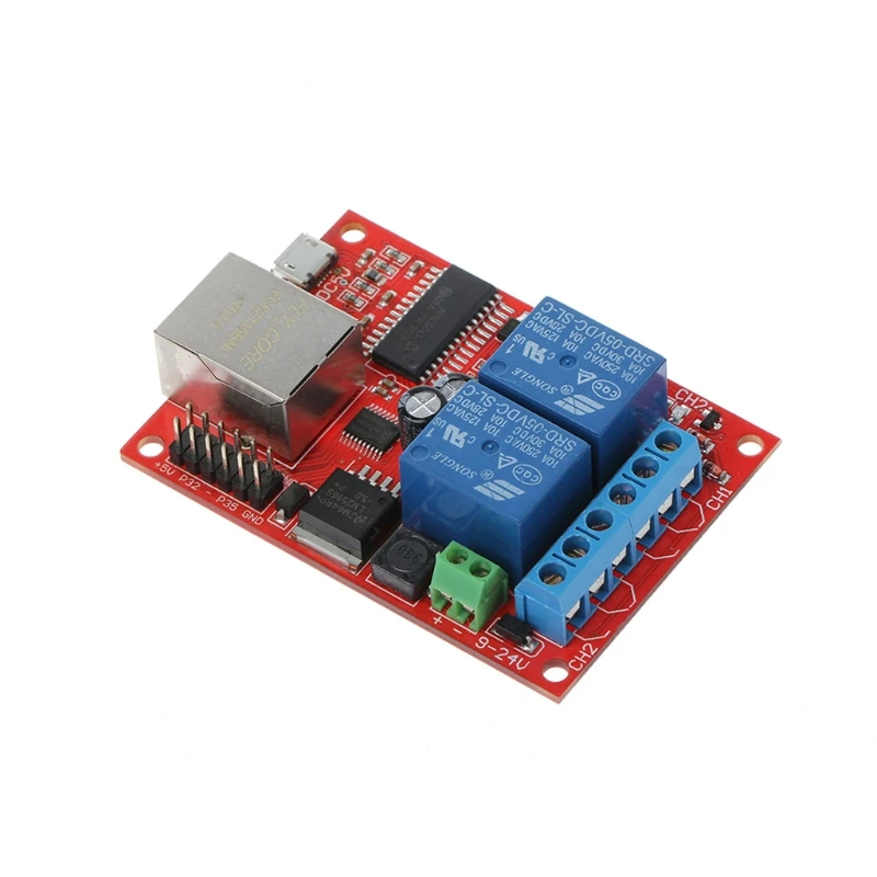 

1PC LAN Ethernet 2 Way Relay Board Delay Switch TCP/UDP Controller Module WEB Server W315