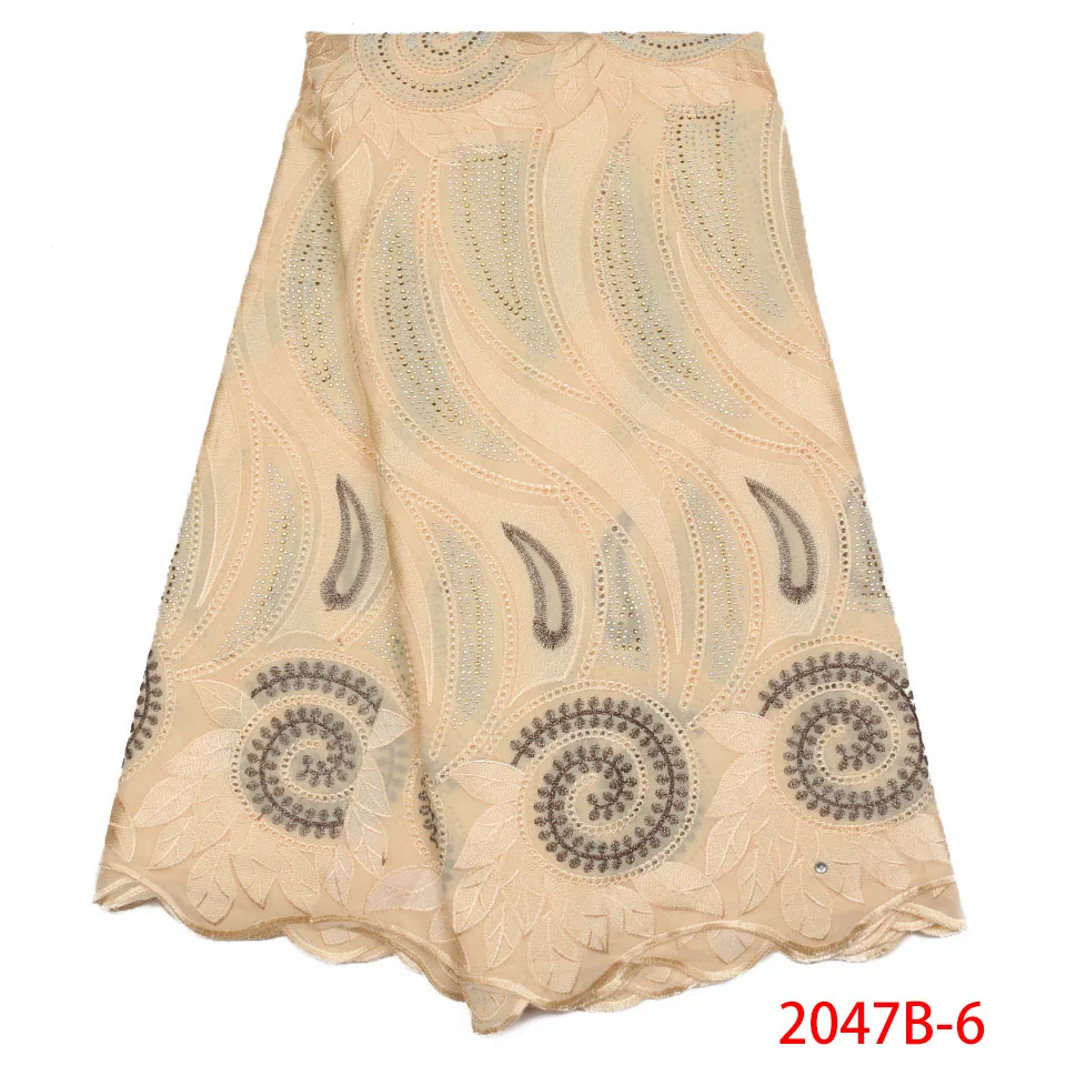 African Lace Cotton Fabrics Swiss Voile Fabric High Quality Embroidered Flower Pattern For Men Wedding Dress APW2047B-2 | Дом и сад