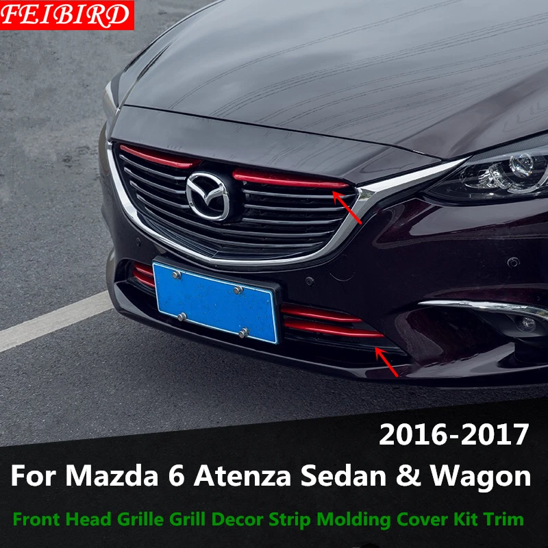 ABS передняя решетка гриль Декор полоса литье крышка комплект отделка Аксессуары