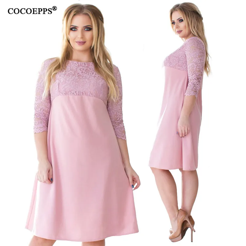 Новинка 2019 года весеннее модное женское офисное платье COCOEPPS большого размера
