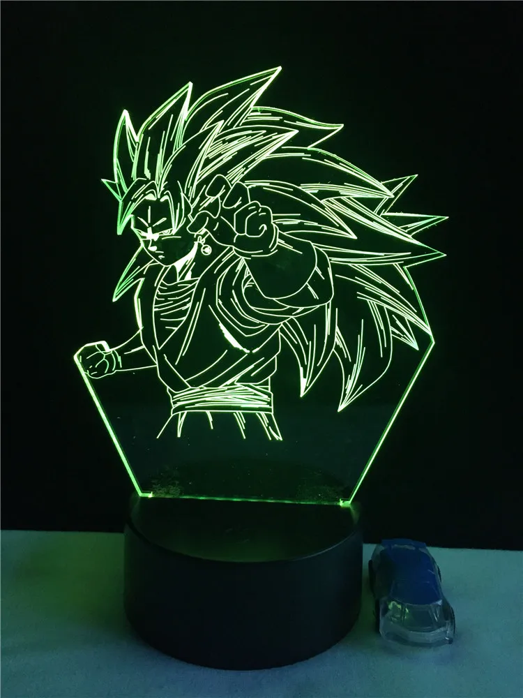 Dragon Ball Z мультфильм Saiyan ночник USB светодиодный 3D многоцветный декоративный Настольный светильник освещение мужской подарок для мальчика спальня Рождество