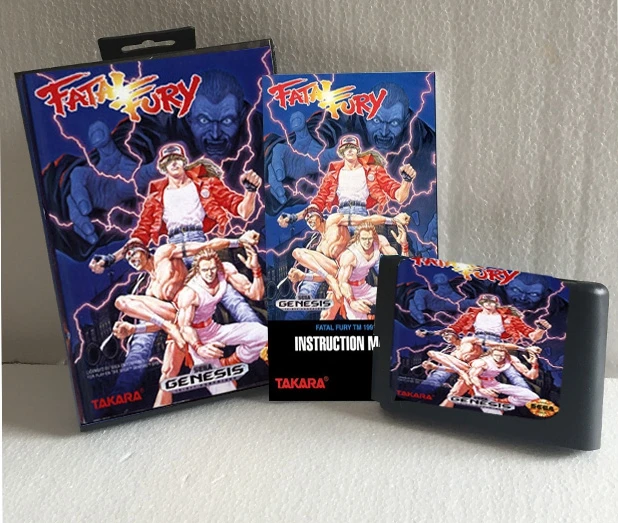 

Игровая карточка Fatal Fury 16 бит SEGA MD в коробке с руководством для Sega Mega Drive для Genesis