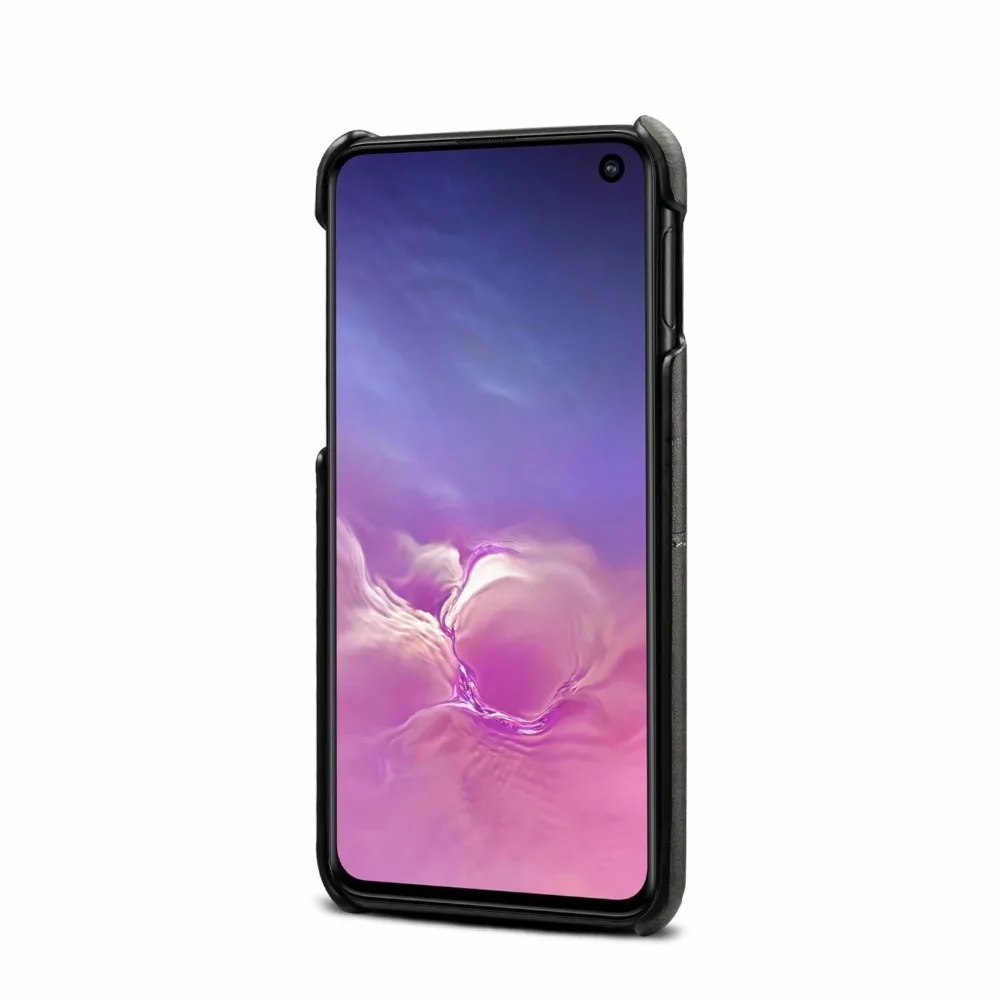 В стиле ретро из искусственной кожи чехол для samsung Galaxy S10 E/S10/S10 плюс задняя крышка чехол до середины икры зерна чехол для телефона с Отделом для карточек Защитная крышка