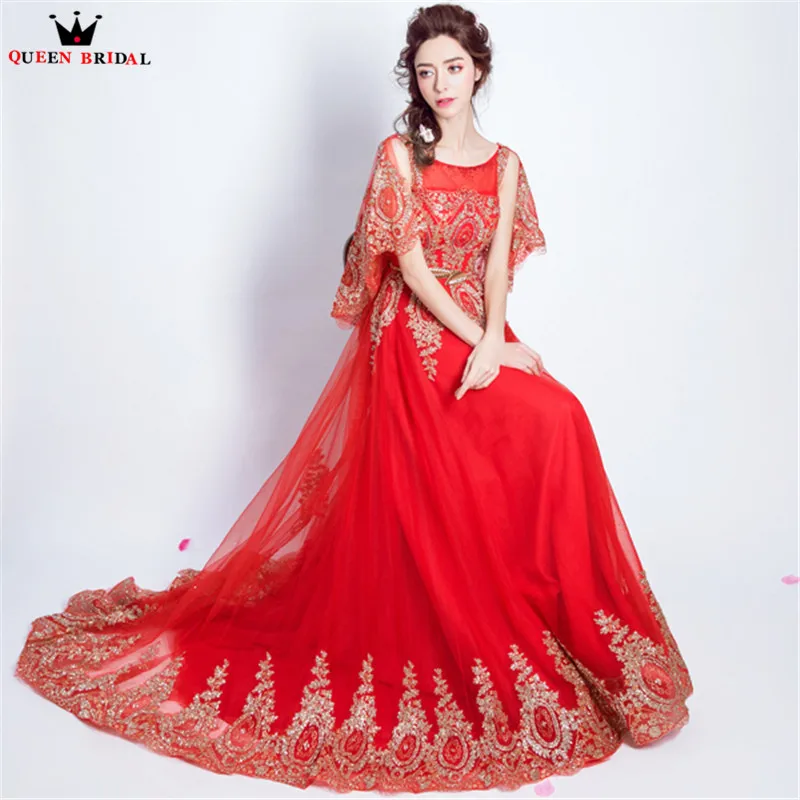 A-line Sequin Tulle Beaded Lace Crystal Red Luxury Long Evening Dresses Prom Party Dress Gowns Robe De Soiree NT42M | Свадьбы и