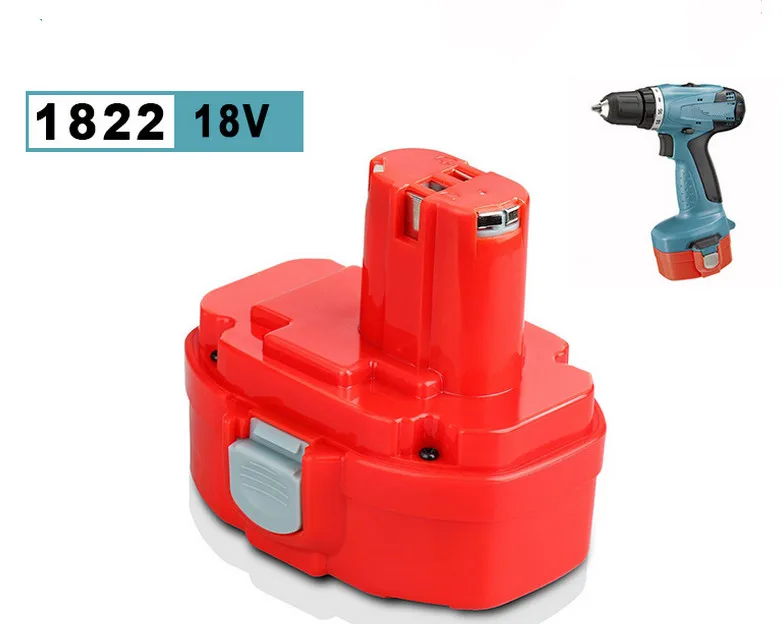 18 в 6000 мА/ч, Батарея для Makita 1822 1823 1834 1835 1833 BMR100 SC190DWDE 4334D 5026DA 4334D Перезаряжаемые металл-гидридных или никель