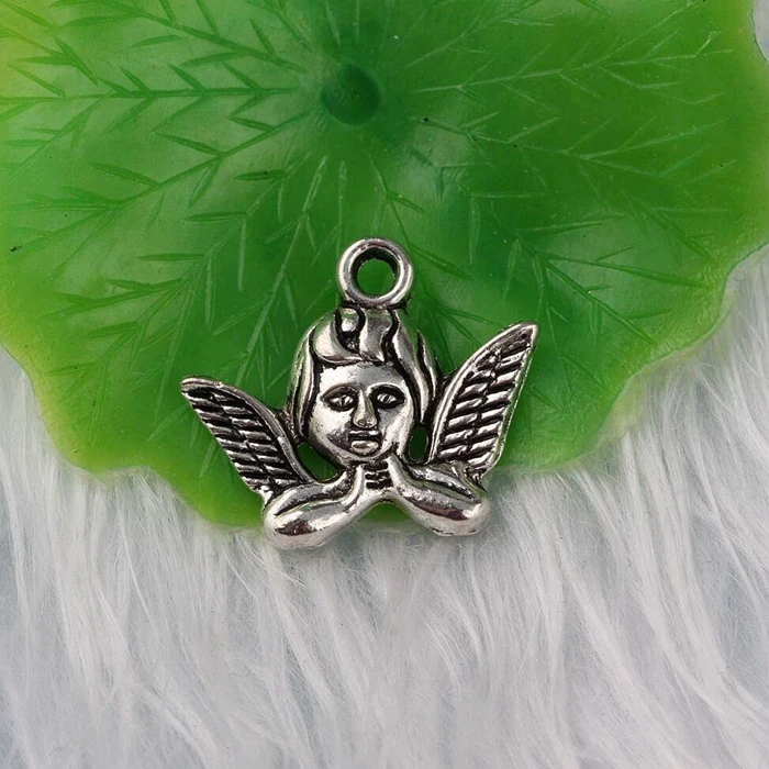 Смешанные винтажные серебряные пирсинг Ангел Летающий шармы подвеска в форме