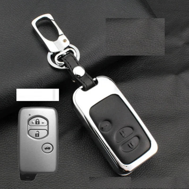 A Black Leather Car Key Case Cover For Toyota Land Cruiser Prado 150 Camry Prius Crown For Subaru 2013 Foreste Outback XV legacy - Название цвета: A Black