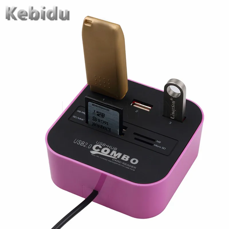 3 порта usb концентратор 2 0 все в одном USB сплиттер адаптер с микро мульти кардридер