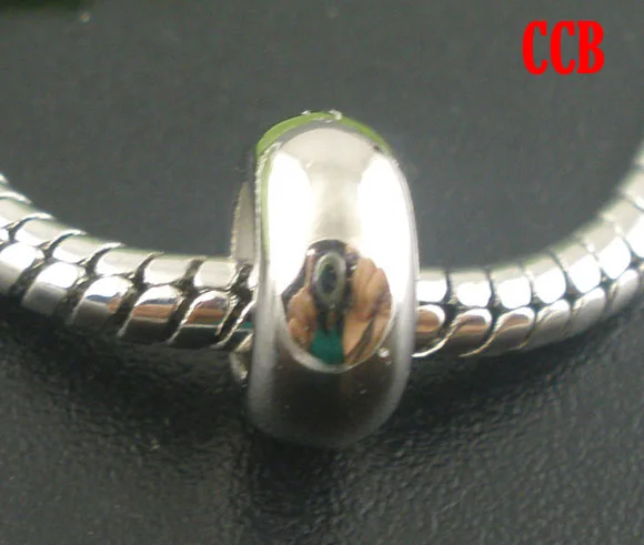 DoreenBeads 200 шт серебряный цвет CCB пластик гладкое кольцо разделители Бусины