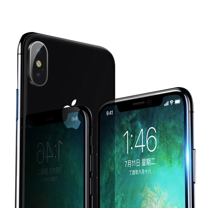Baseus 3D полноэкранная защита для iPhone X закаленное стекло ультратонкая Передняя