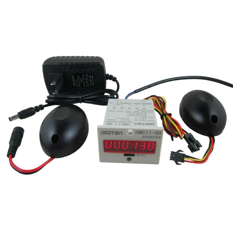 AC100 240V Digital 6 цифровой красный светодиод людей счетчик количества фотографий +
