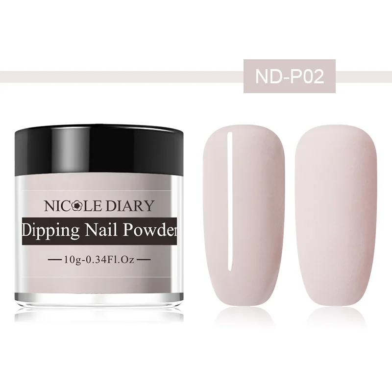 ND-P02 Nicole Diary 10 г система погружения порошок яркий матовый эффект розовый фиолетовый натуральный сухой дизайн ногтей пыль цветной Маникюр Порошок - Цвет: ND-P02