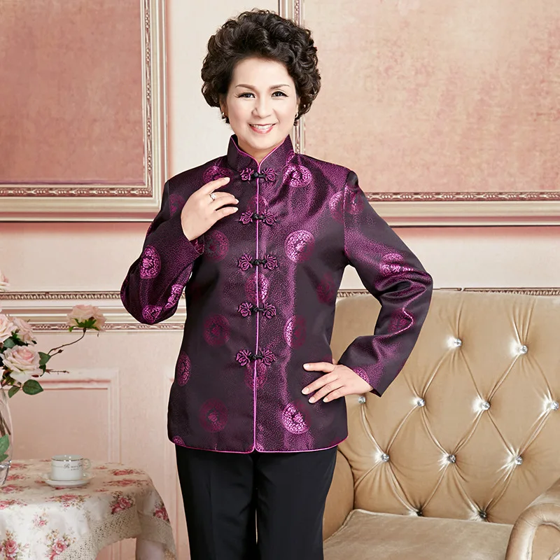 Китайский Куртки Для женщин с длинным рукавом осенние куртки Плюс Размеры 3XL