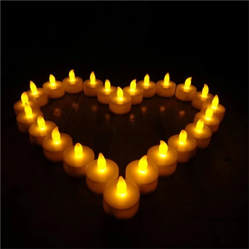 12 шт. мерцающие светодиодный Чай светильник мерцания Свеча вечерние свадебные