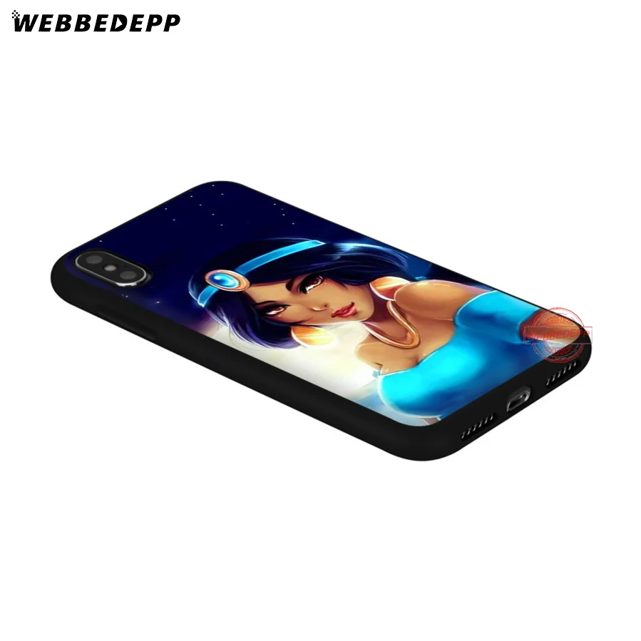 WEBBEDEPP Disny Aladdin Jasmine Soft Silicone Case for iPhone 8 7 6S 6 Plus 11 Pro XS Max XR X 5 5S SE Back Shell | Мобильные