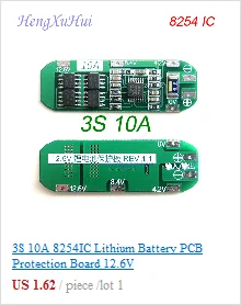 3S 20A литий-ионный аккумулятор Щит защиты печатной платы BMS может приводить дрель(стандартная версия