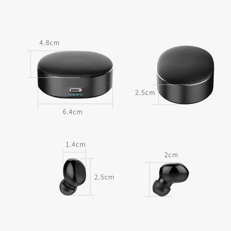 GYKZ Мини Bluetooth 5,0 наушники невидимые Беспроводные спортивные музыкальные легкие портативные наушники высокой емкости 360 градусов вращающиеся наушники
