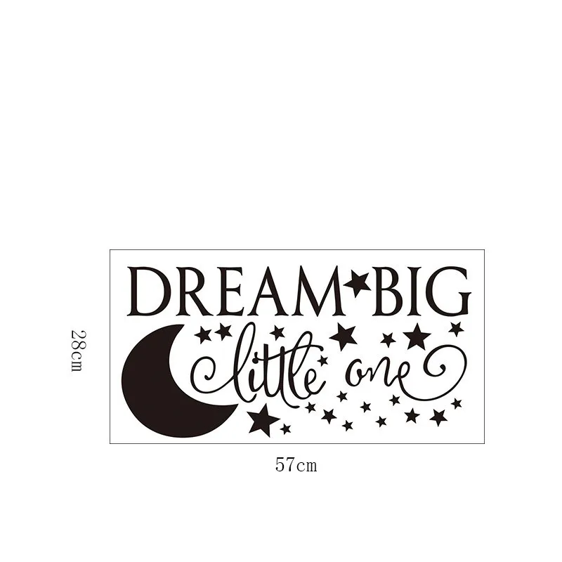 Dream Big Little One DIY Настенная Наклейка для детской комнаты домашний декор наклейки на