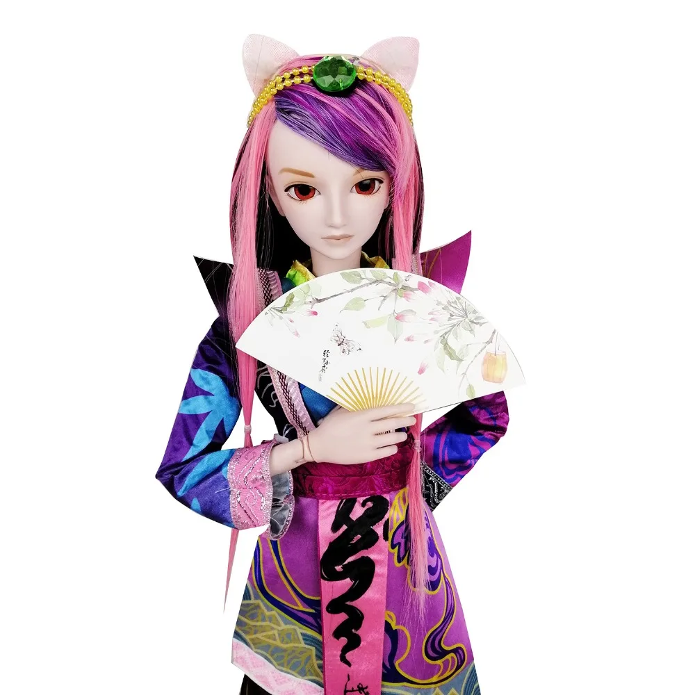 EVA BJD 2" полный набор+ 1/3 BJD кукла 60 см 19 шарнирных кукол лиса игрушка торт режим мужская кукла+ полные аксессуары парик Одежда 001-117