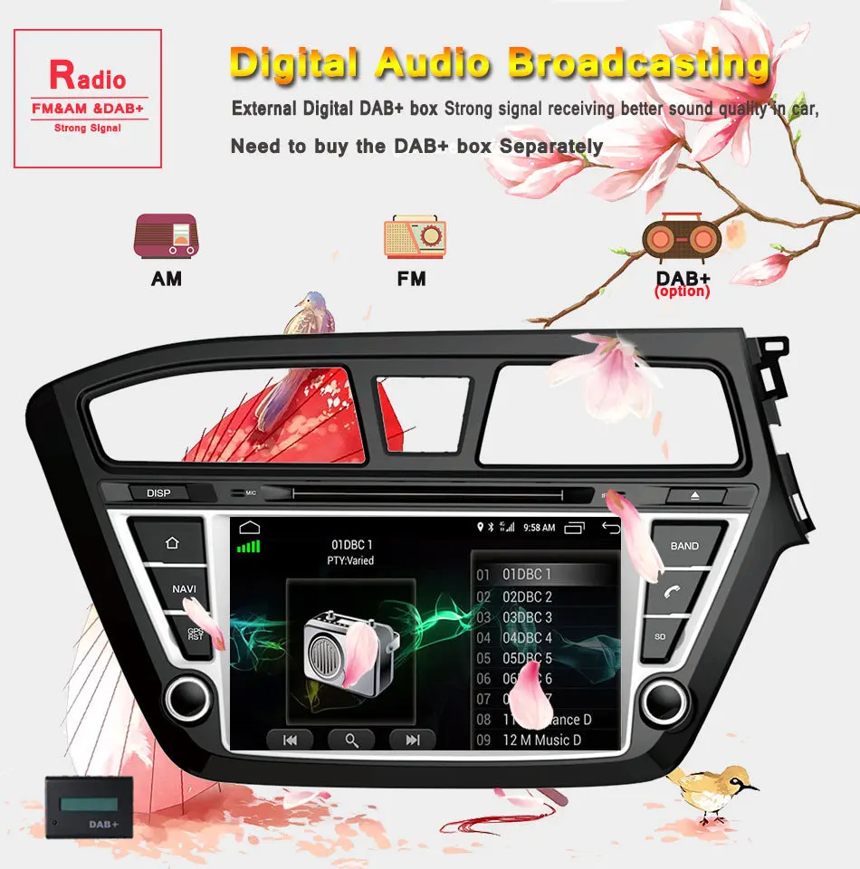 2 Din Android 9,0 автомобильный dvd-плеер для HYUNDAI I20- Восьмиядерный 4 Гб ОЗУ 10880P gps навигация головное устройство стерео система