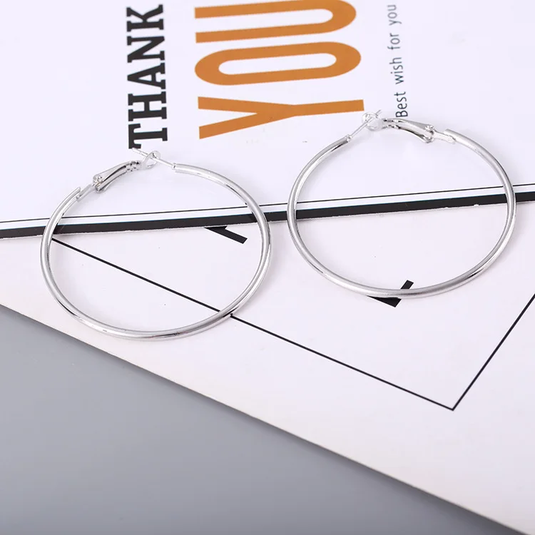 Хип-хоп большие серьги-кольца 2018 уникальные корейские модные простые серьги для