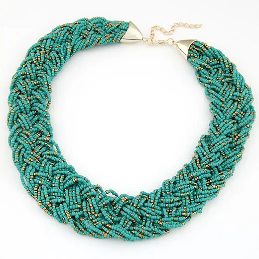 Bohemian Style Fashion Jewelry Seed Beads Necklaces Pendants for Women collares 2019 Choker Statement Necklace colares femininos | Украшения