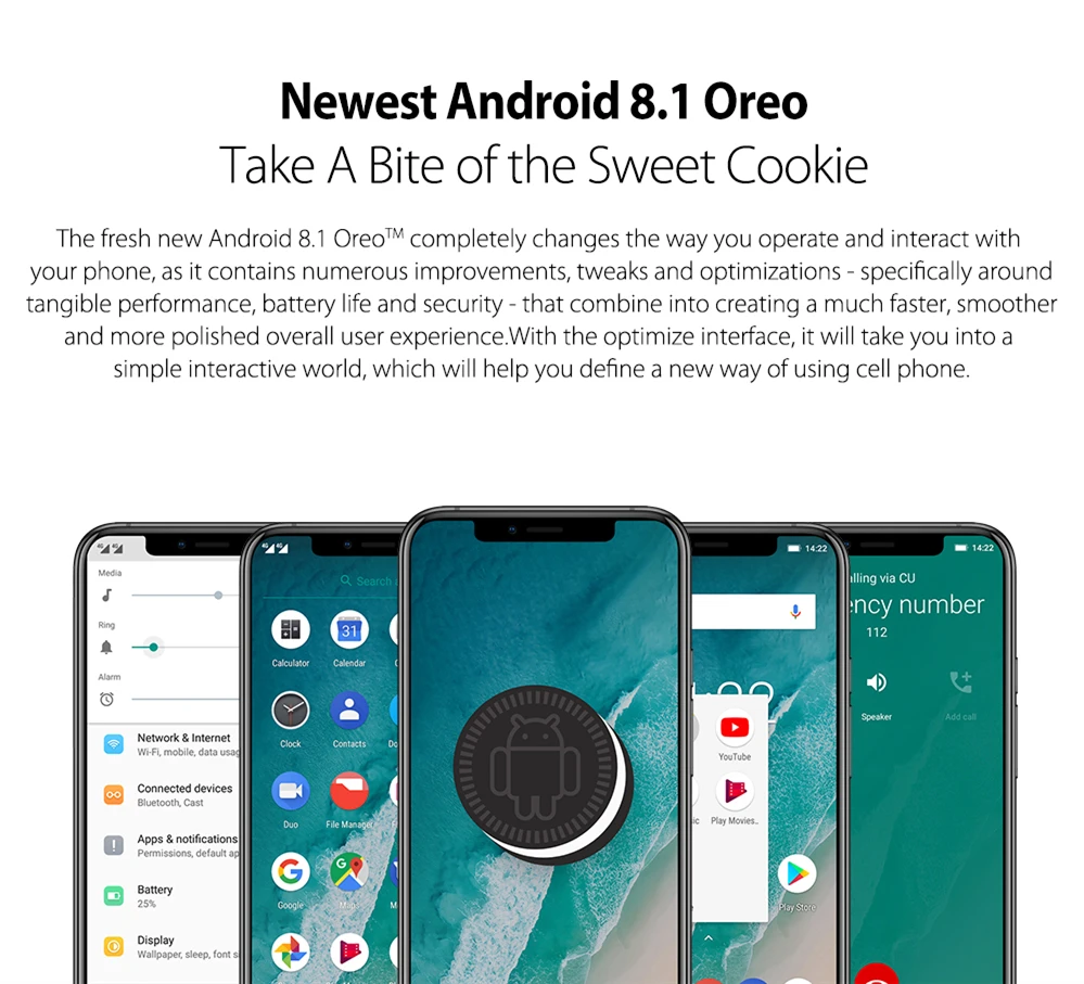Ulefone X 5 85 &quotAndroid 8 1 смартфон с восьмиядерным процессором MT6763 ОЗУ 4 Гб ПЗУ 64 ГБ 16 Мп