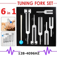 6 in 1 aluminum alloy sound healing 128hz 256hz 1024hz 2048hz 4096hz 512hz medical neurological tuning forks