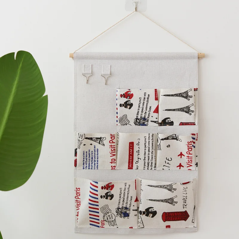 Хлопковая льняная художественная кухонная сумка для хранения вещей на каждый