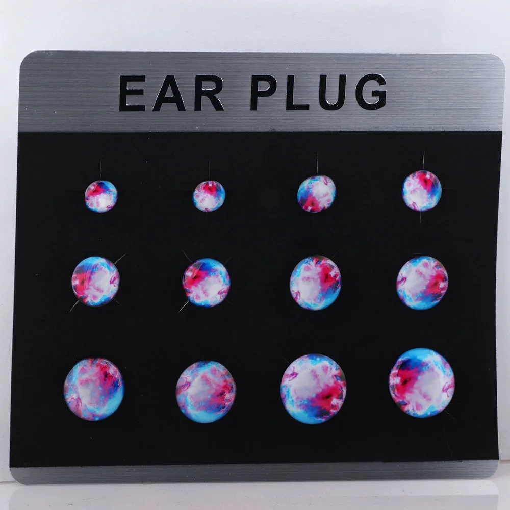 TIANCIFBYJS акриловый логотип ушной датчик затычки и туннели растягивающийся