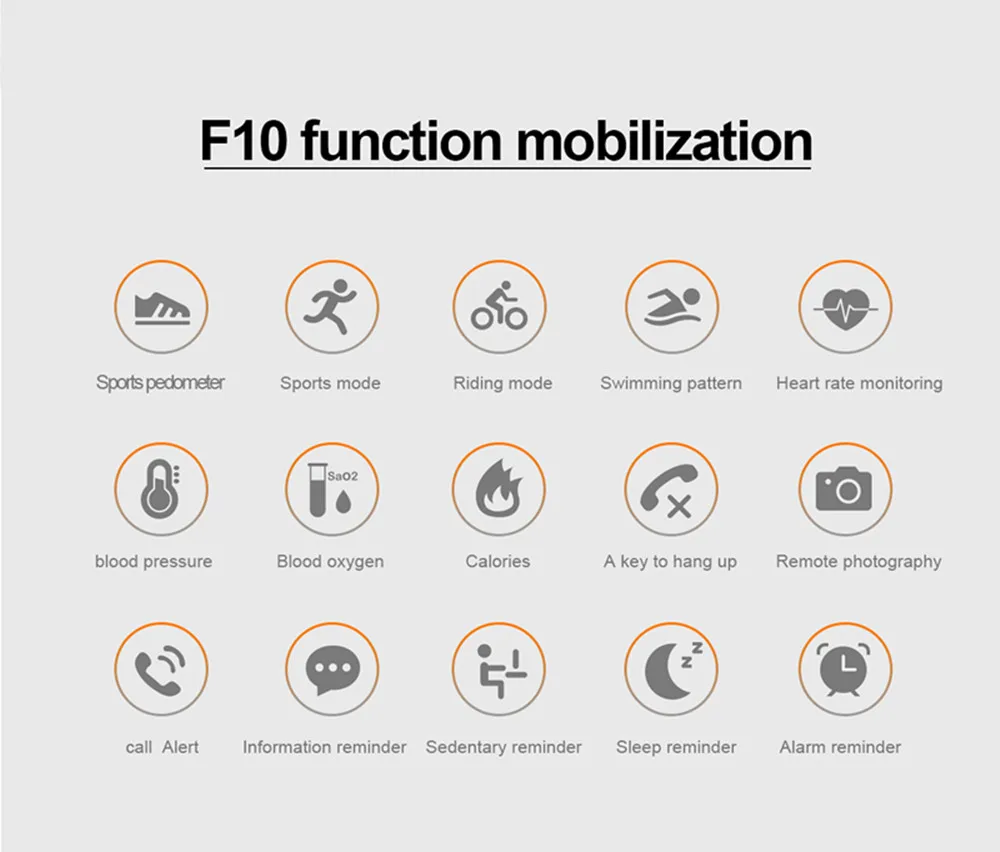 F10 умный Браслет IP67 водонепроницаемый цветной экран фитнес-трекер спортивный пульт дистанционного управления смарт-браслет для телефона Android iOS