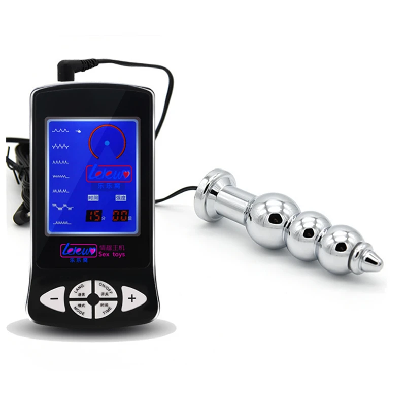 Электрический шок анальные игрушки из нержавеющей стали маленькая Анальная