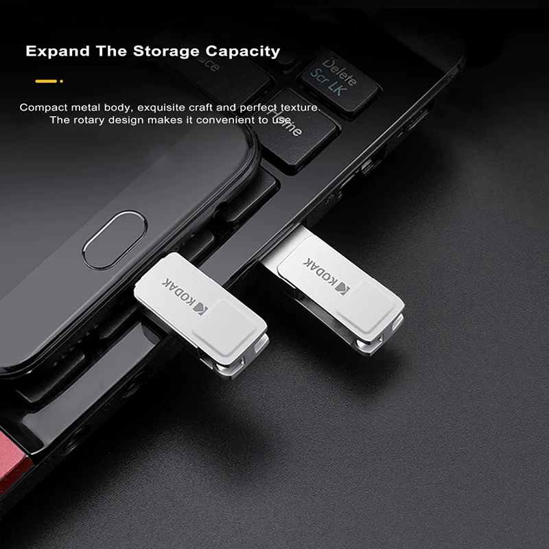 Металлический флеш-накопитель KODAK K223B USB 3 0/Micro двойной интерфейс 64 ГБ 32 16 флешка