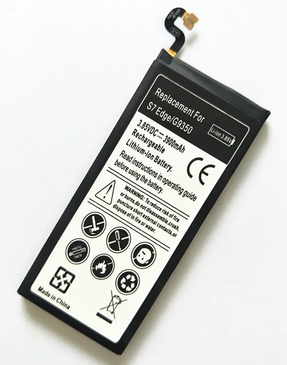 АЗК черный EB BG935ABE батарея для Samsung GALAXY S7 край G9350 G935FD SM G935F телефон батареи 3900