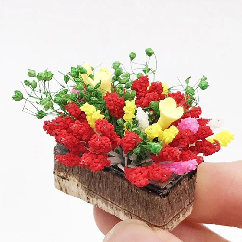 

Simulation Mini 1/12 Dollhouse Artificial Flower Miniature Exquisite Green Plant Ornament DIY Doll House Accessories Kid Toys